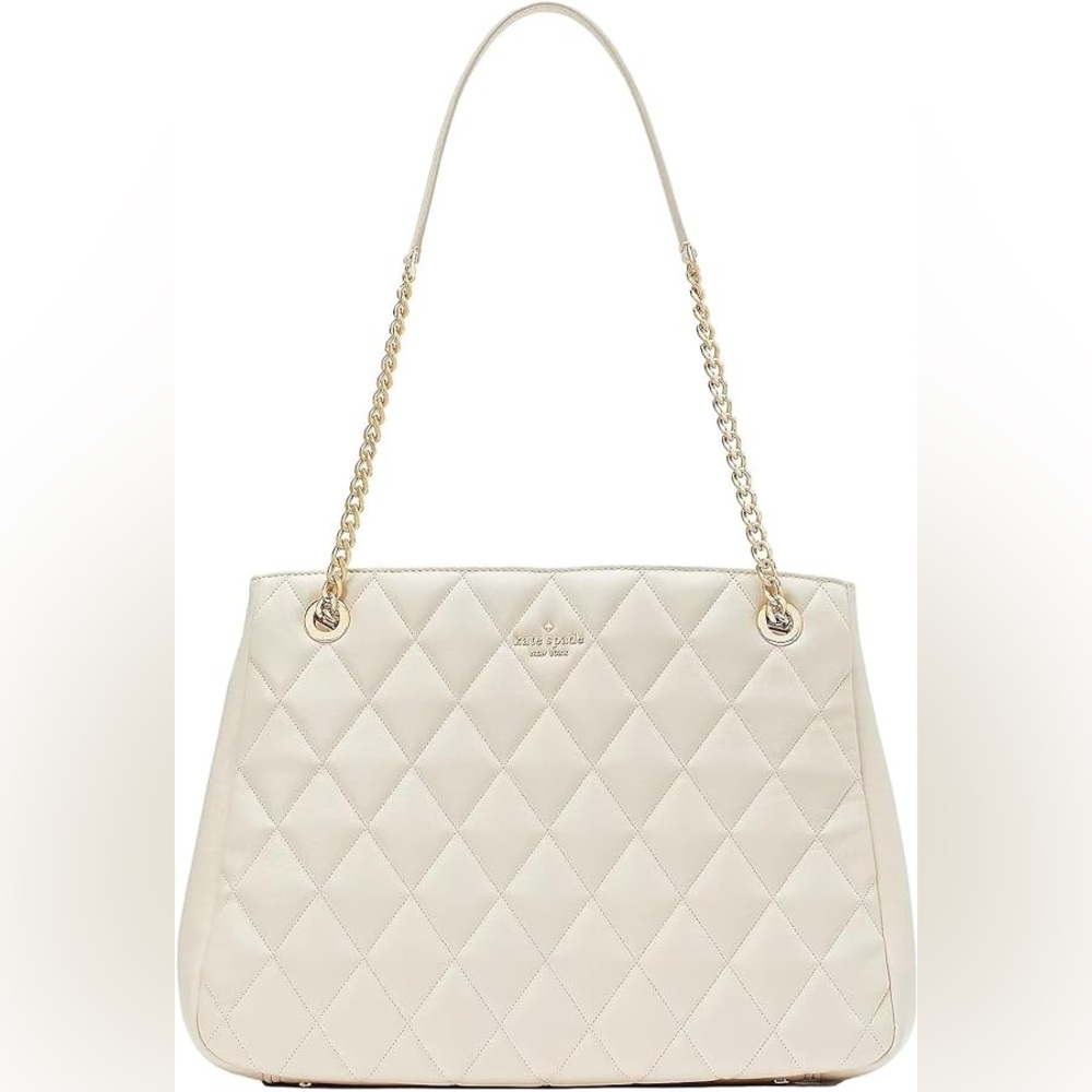 New with tags unopened Kate Spade Carey Smooth Quilted Leather Cream Handbag